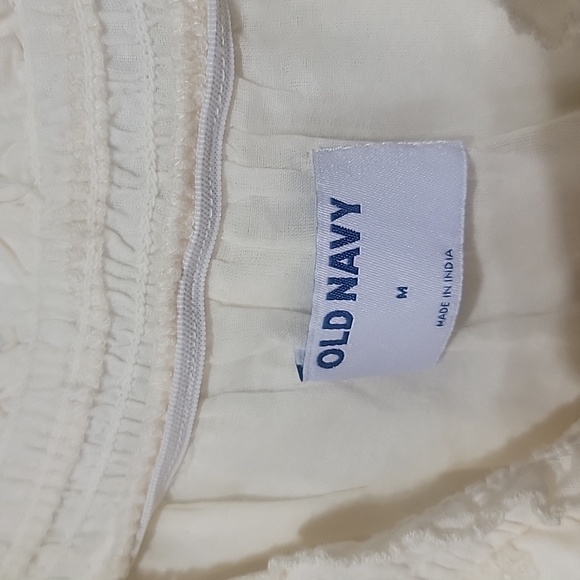 Old Navy Cream Tiered Peasant Dress Medium - Picture 8 of 10